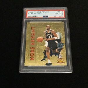 1996 Pacific Power #PP-6 KOBE BRYANT RC/Rookie Gold Foil HOF Lakers  PSA 8 NM-MT